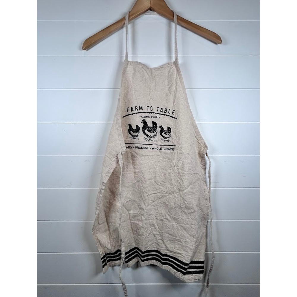 Kids Farm to‎ Table Kitchen Apron with Chicken Print